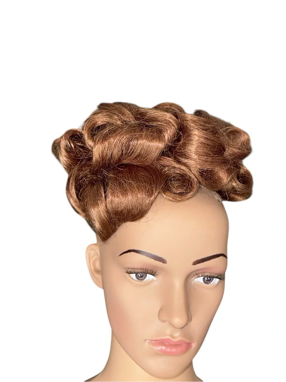 Vintage Venicelon Brown Bouffant Hairpiece Wiglet Original Case Cosplay Retro